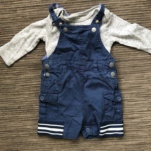 Baby Boy Overall Shorts 3-6mo